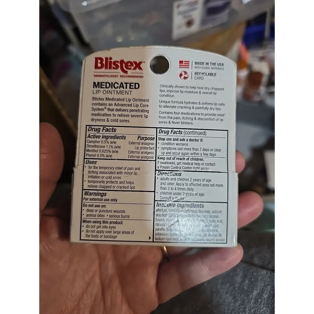 Blistex Medicated Lip Ointment 2 Tube Box New Sealed 0.21 Oz #C030323